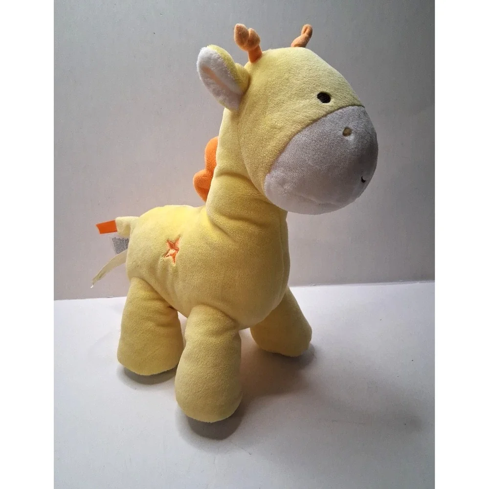 Carters Child of Mine Plush Yellow Orange Giraffe Baby Toy Wind Up Musical 2015
